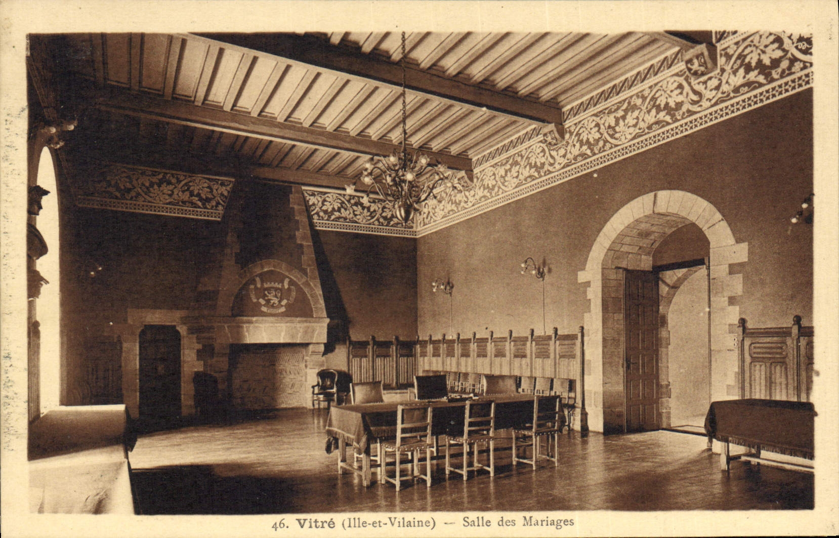CPA Vitre Ille et Vilaine Salle des Mariages