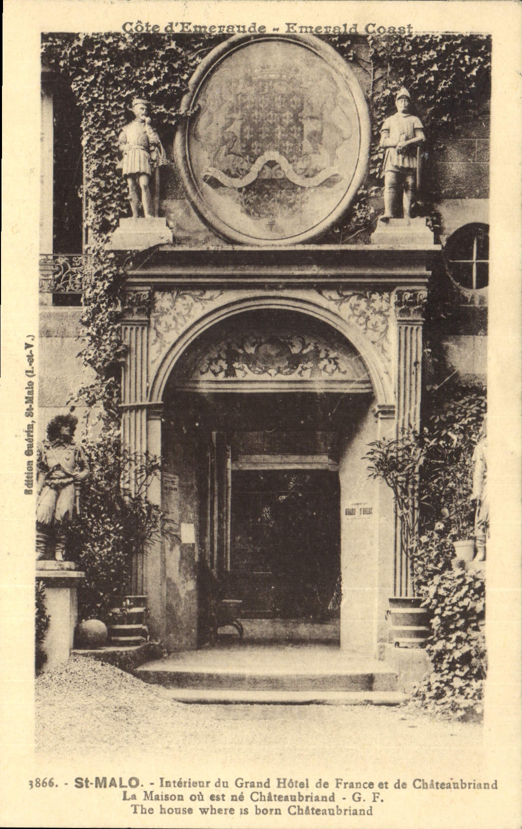 CPA St Malo Interieur du Grand Hotel de France et de Chateaubriand La Maison ou est ne Chateaubriand