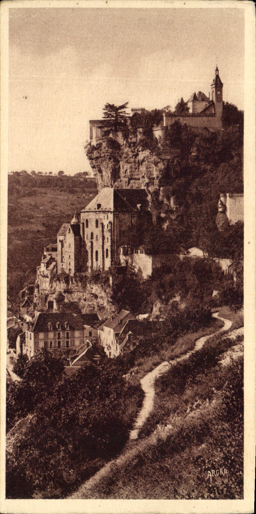 CPA Rocamadour vu du Chemin de l'Hospitalet 