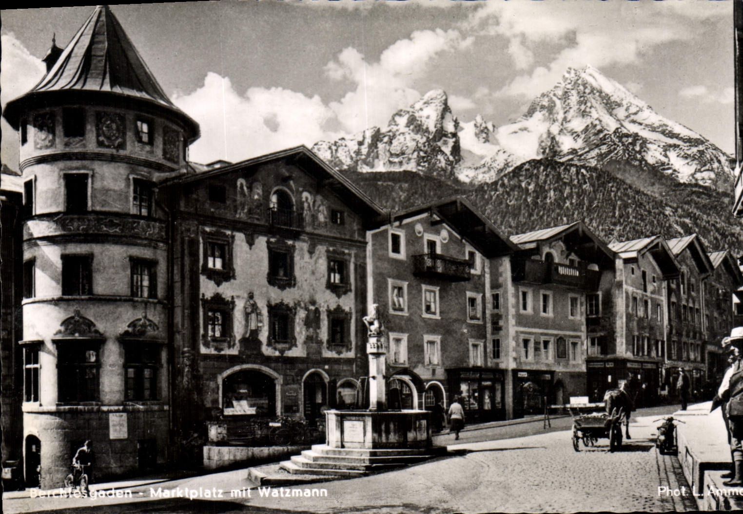 CPA Marketplatz mit Watzmann 