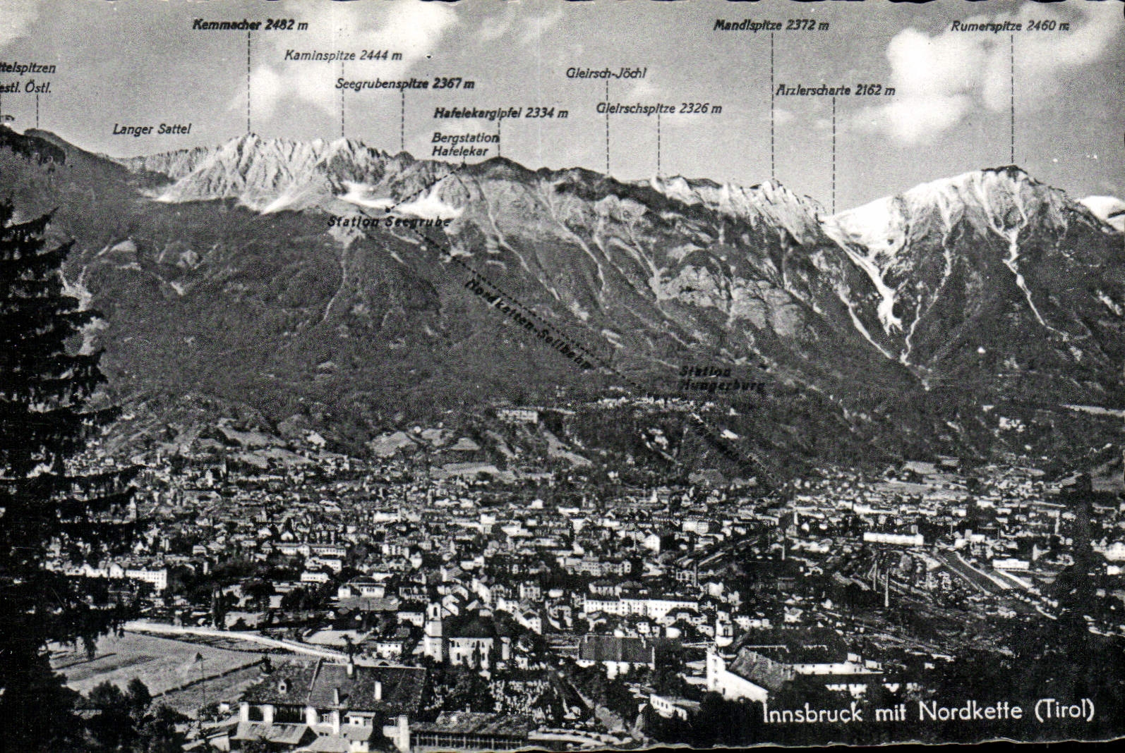 CPA Innsbruck mit Nordkette Tirol 