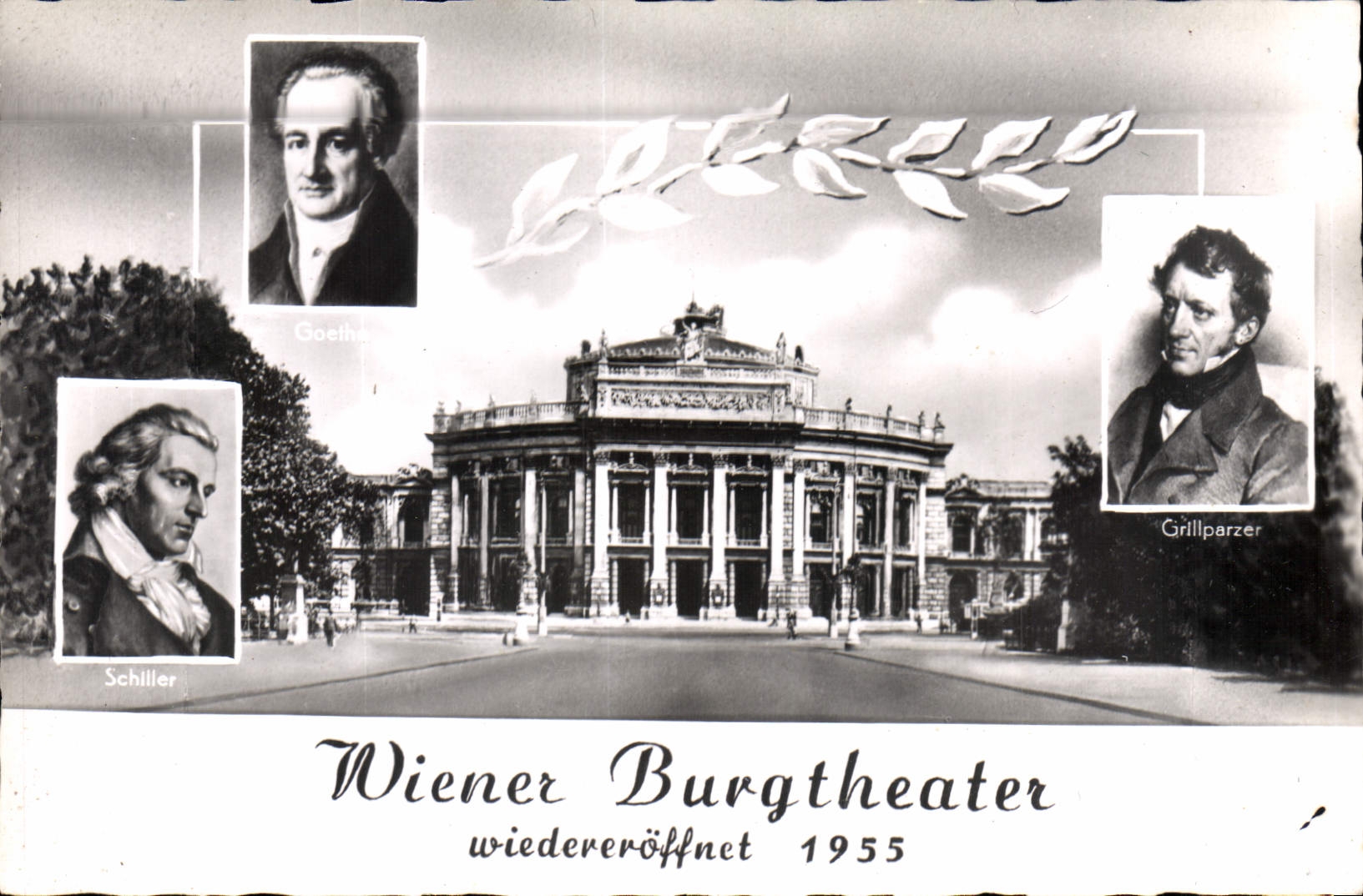 CPA Wiener Burgtheater wiedereroffnet 1955 