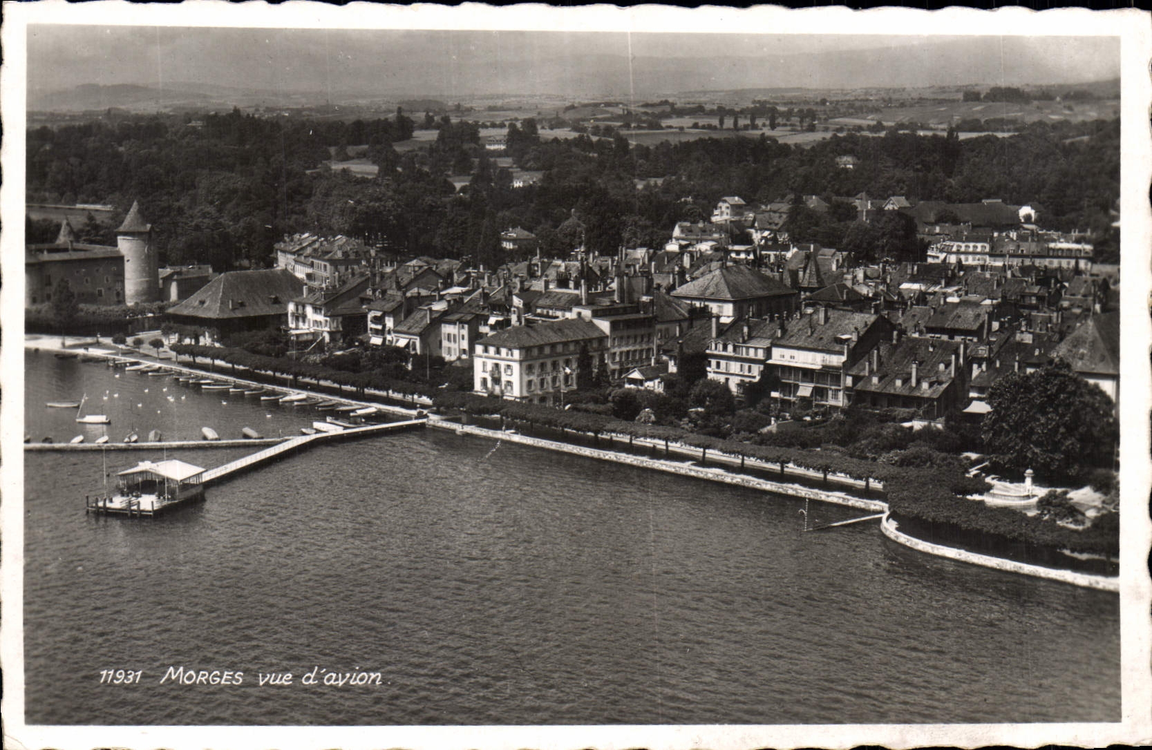 CPA Morges vue d'avion 