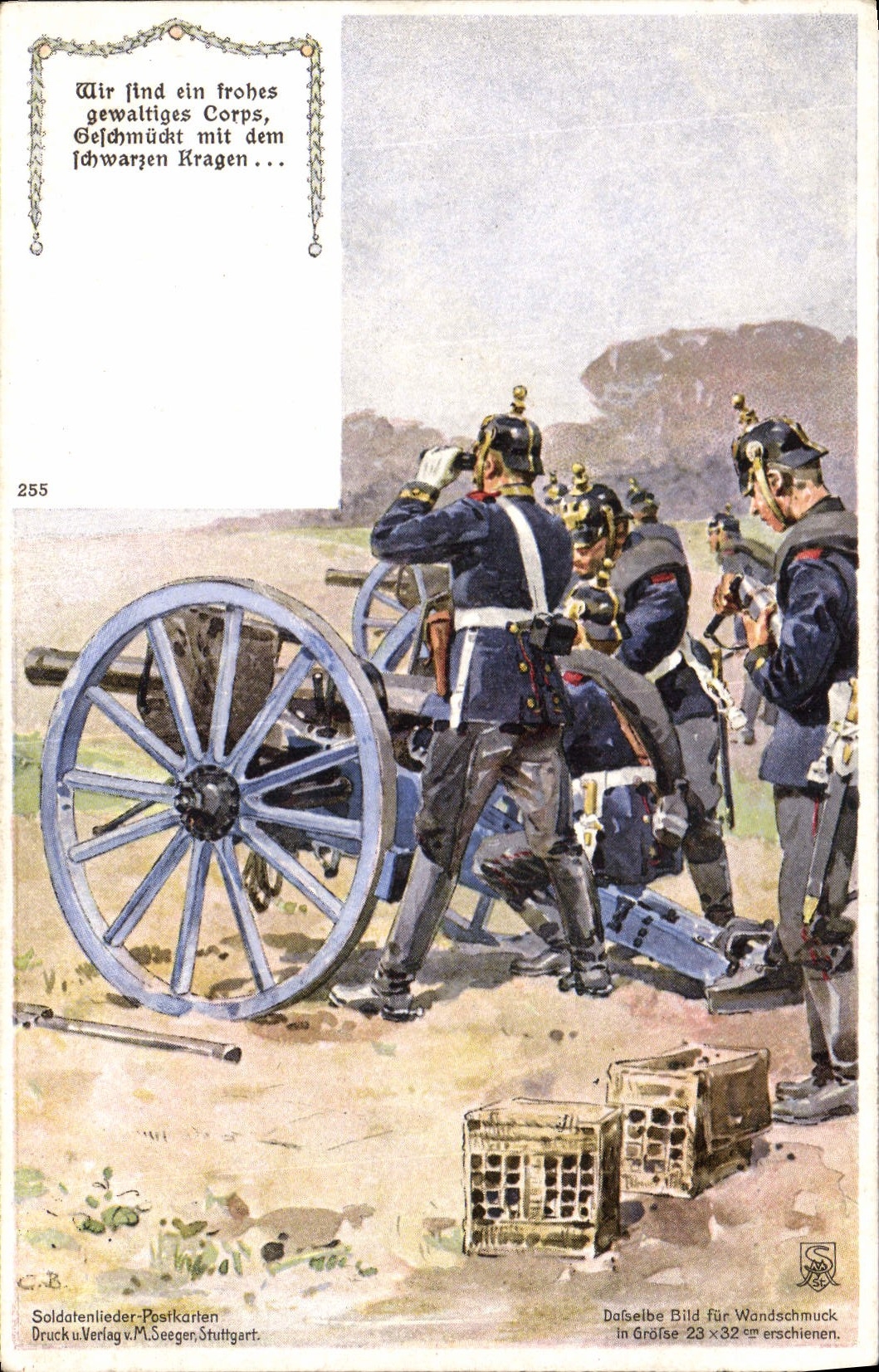 CPA Wir find ein frohes gewaltiges Corps Militaria