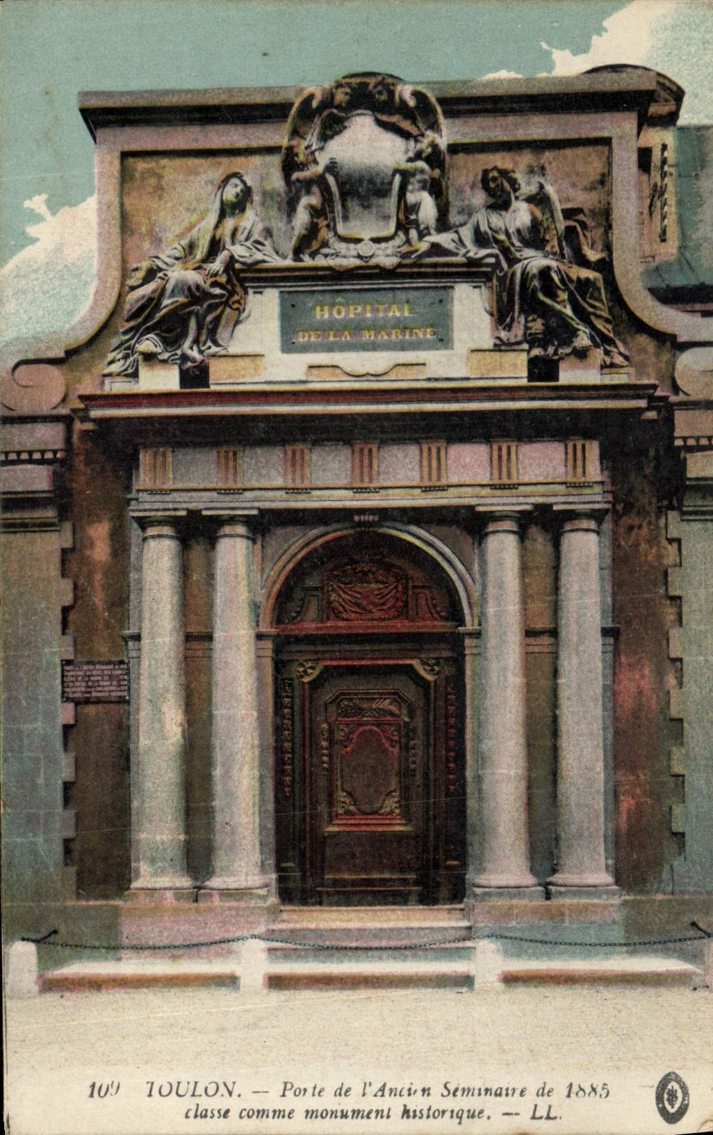 CPA Toulon POrte de l'Ancien Seminaire de 1885 classe comme monument historique