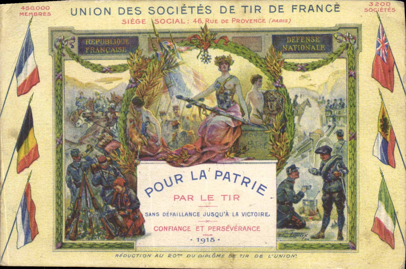 CPA Union des Societes de Tir de France