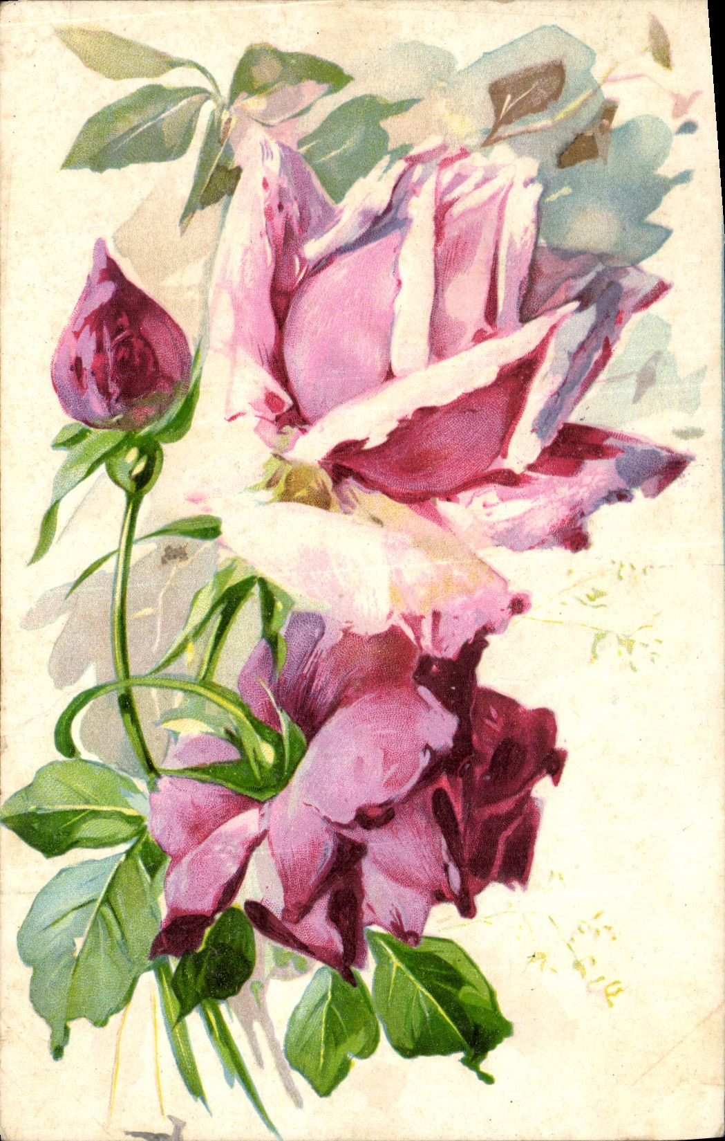 CPA Fantaisie Fleurs