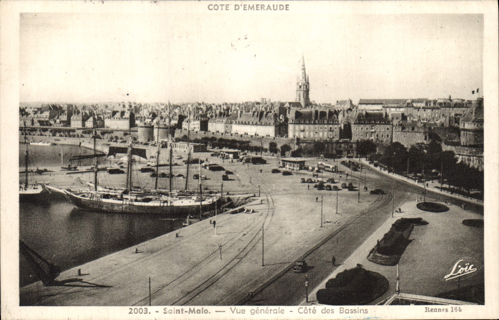 CPA Cote d'Emeraude Saint Malo Vue generale Cote des Bassins 