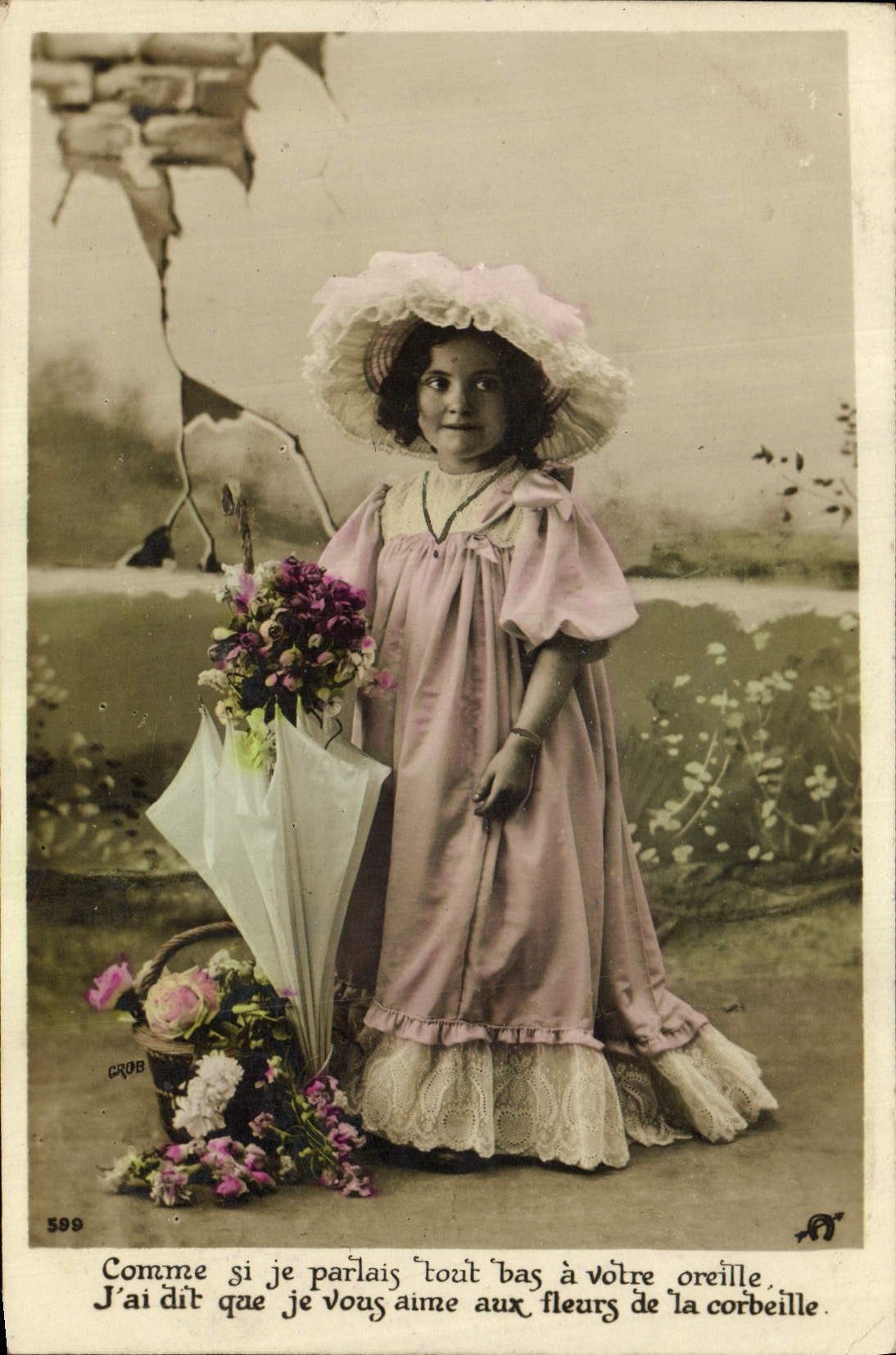 CPA Comme si je parlais tout bas a votre oreille Enfant