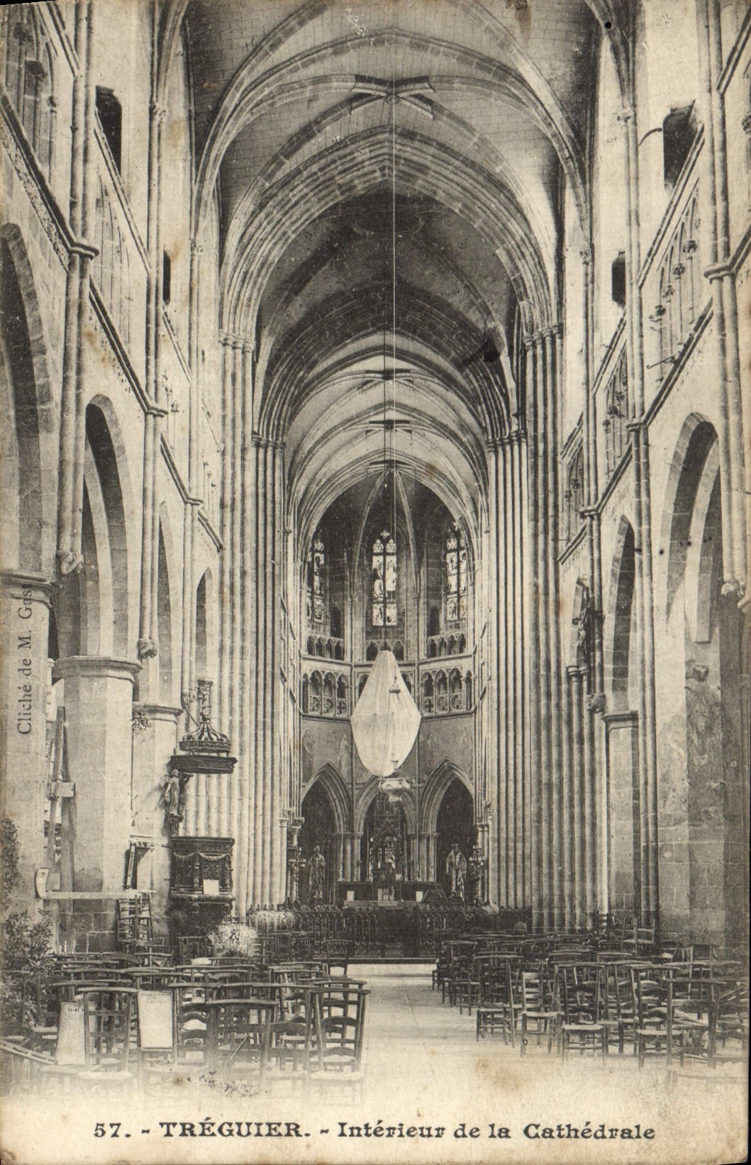 CPA Treguier Interieur de la Cathedrale 