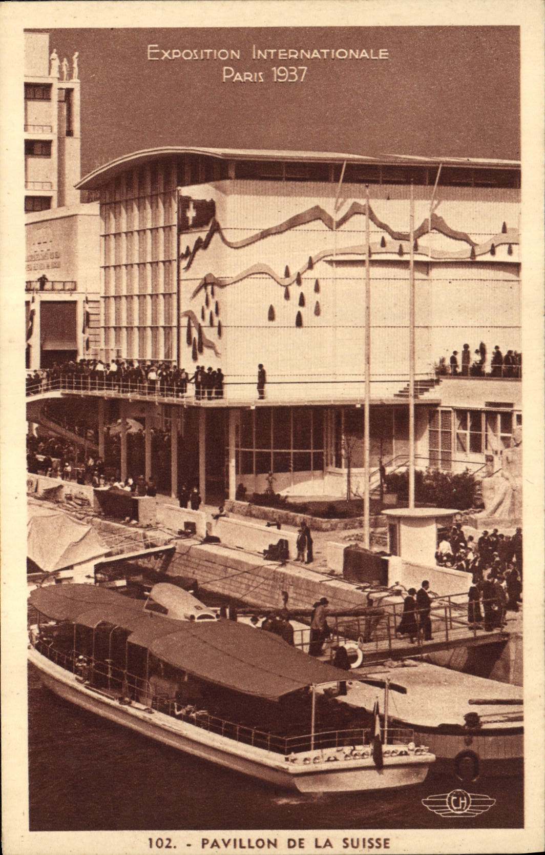 CPA Exposition Internationale Paris 1937 Pavillon de la Suisse