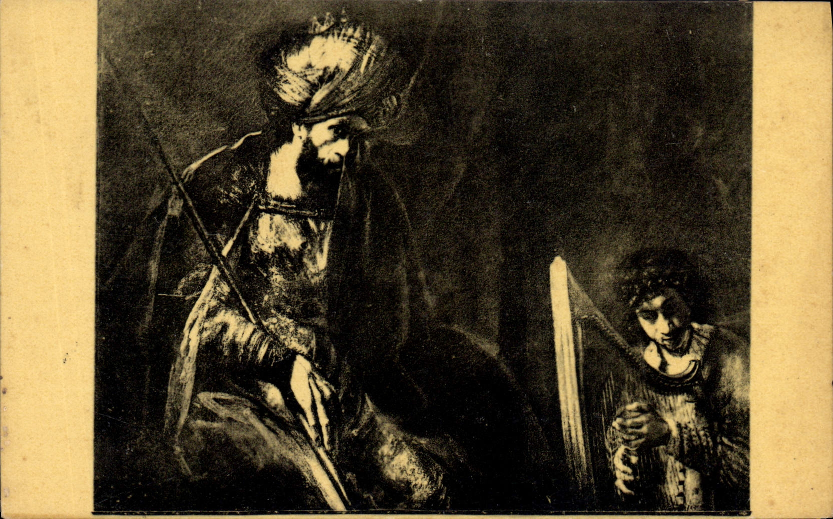 CPA Rembrandt Rembrandt Harmensz Van Rijn Saul et David 