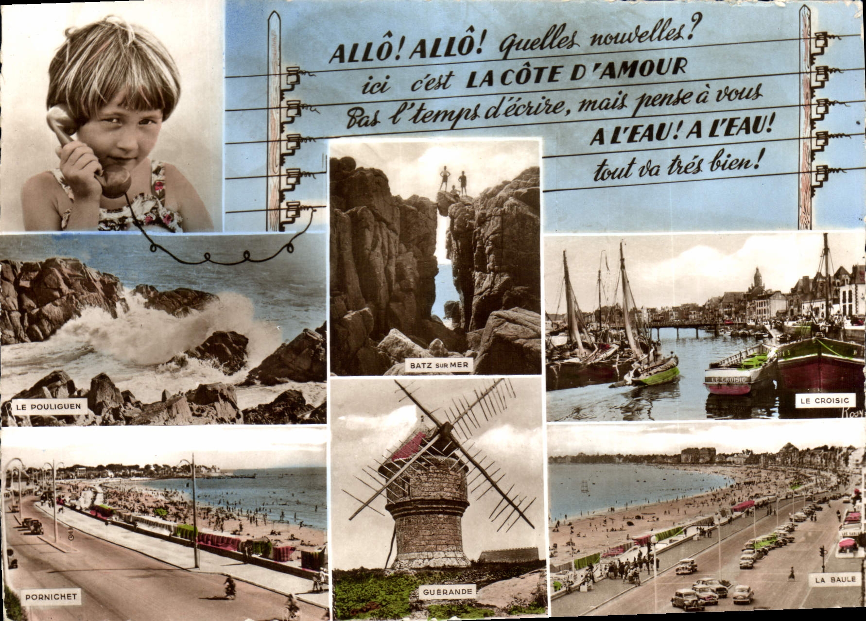 CPA La Cote d'Amour  Le Pouliguen Pornichet Batz sur Mer Le Croisic La Baule