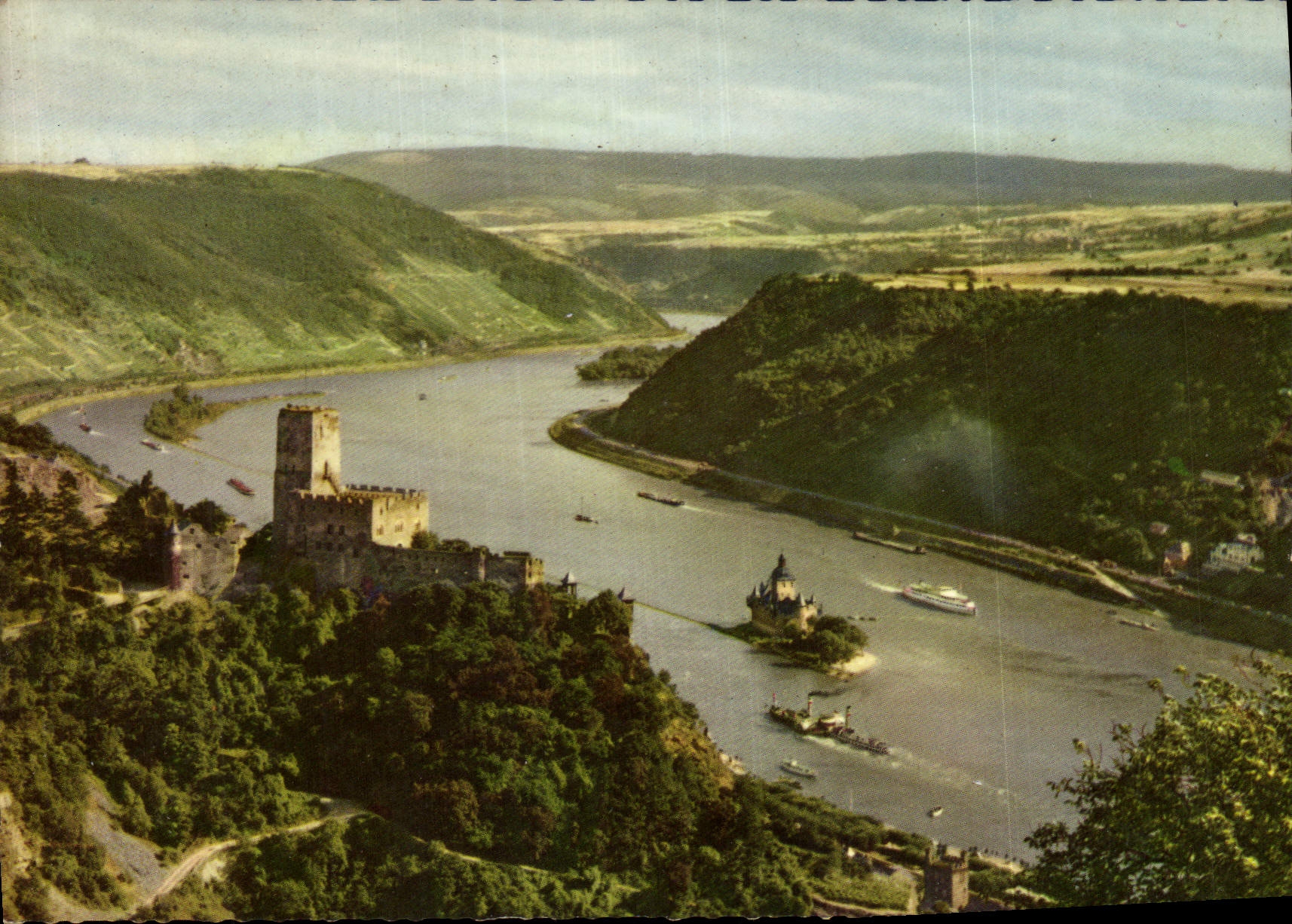 CPM  Burg Gutenfels und die Pfalz nei Kaub am Rhein 