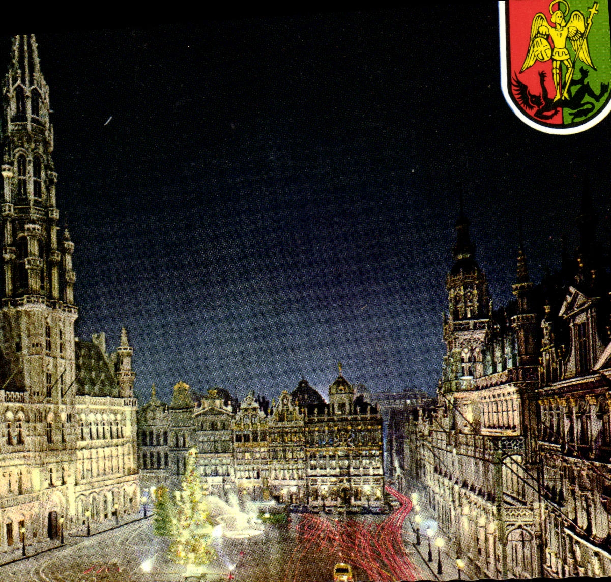 CPM Bruxelles Un coin de la Grand'Place la nuit
