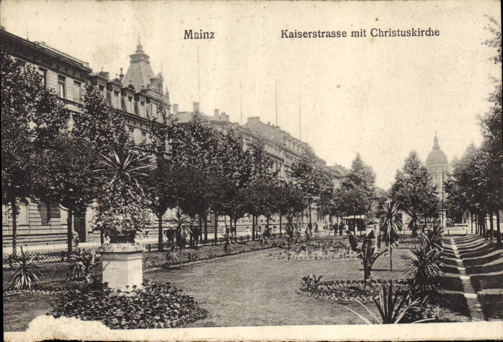 CPA Mainz Kaiserstrasse mit Christuskirche 