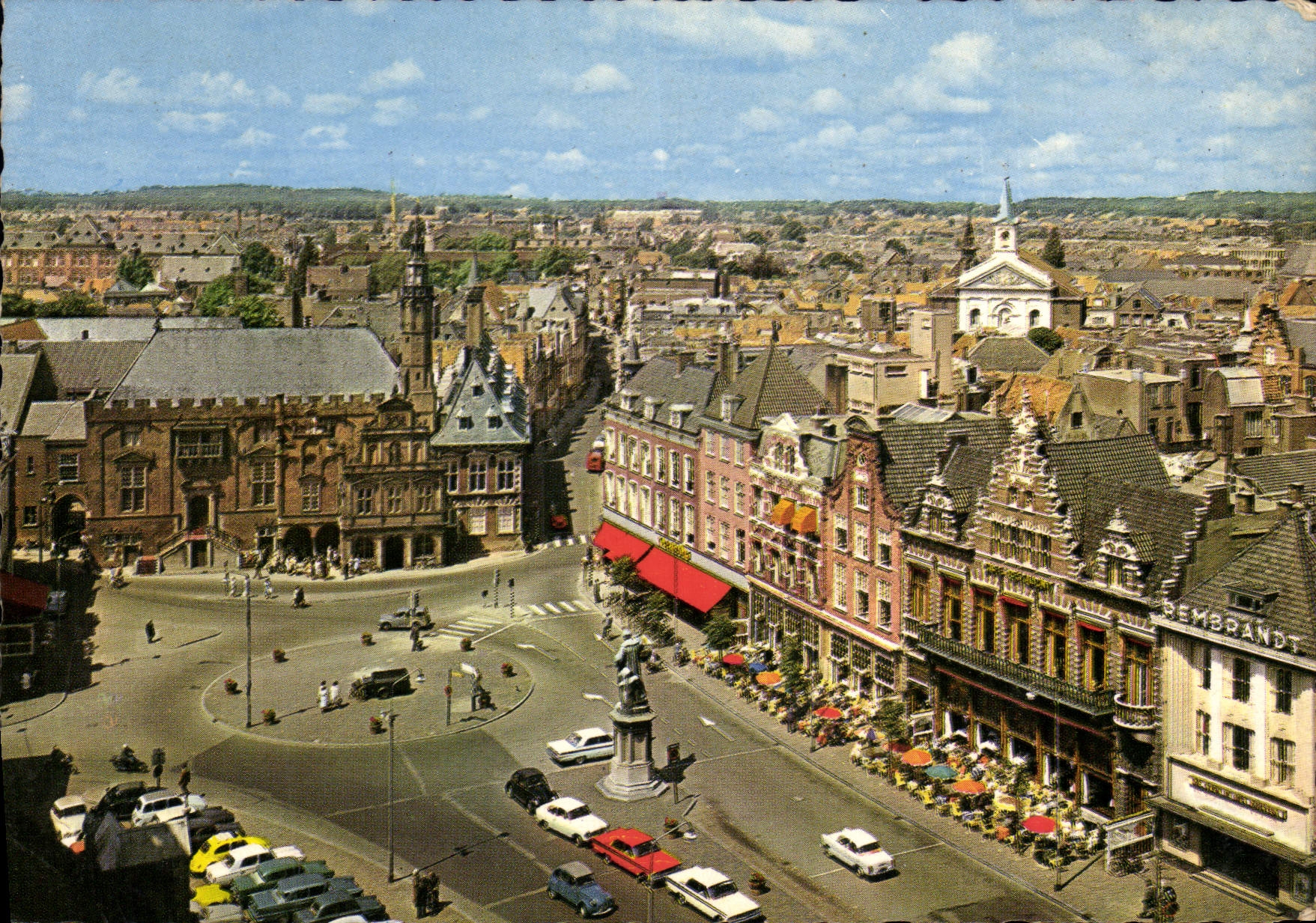CPM Haarlem Panorama Grote Markt met Stadhuis