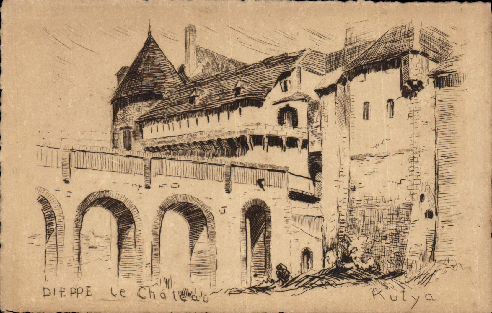 CPA Dieppe Le Chateau 