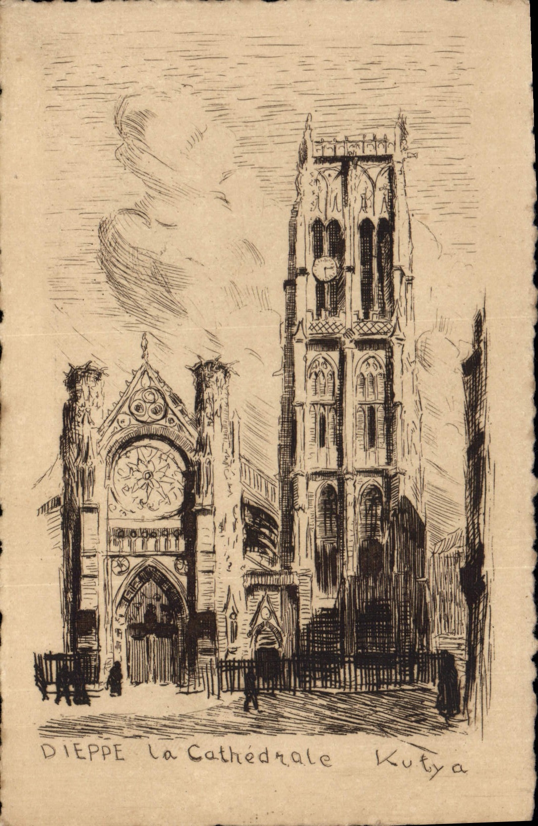 CPA Dieppe La Cathedrale 