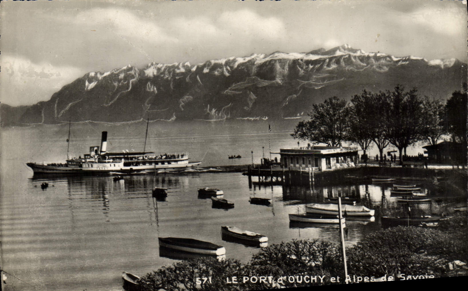 CPA Le Port d'Ouchy et Alpes de Savoie Bateau