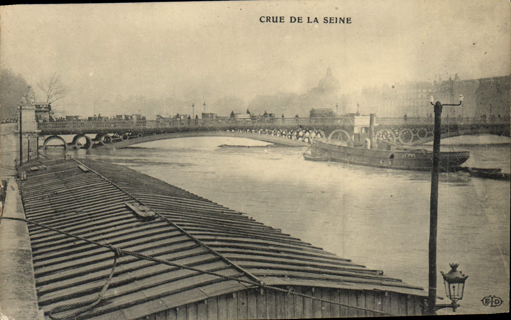 CPA Crue de la Seine Paris