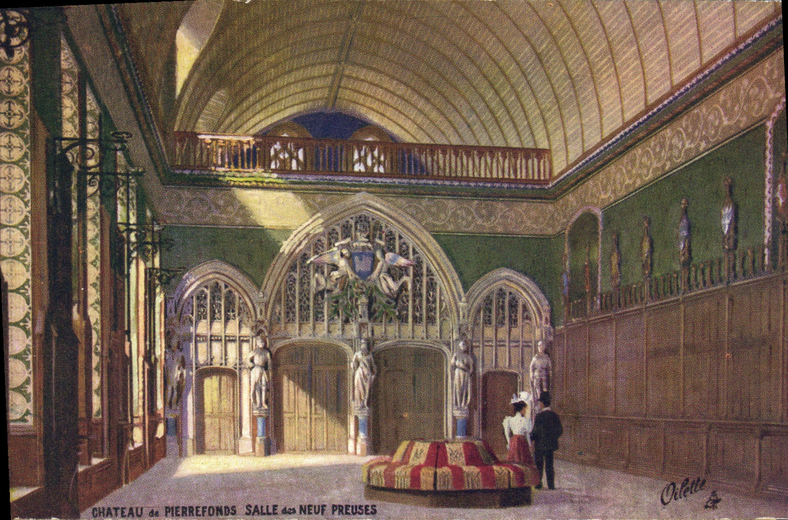 CPA Chateau de Pierrefonds Salle des Neuf Preuses