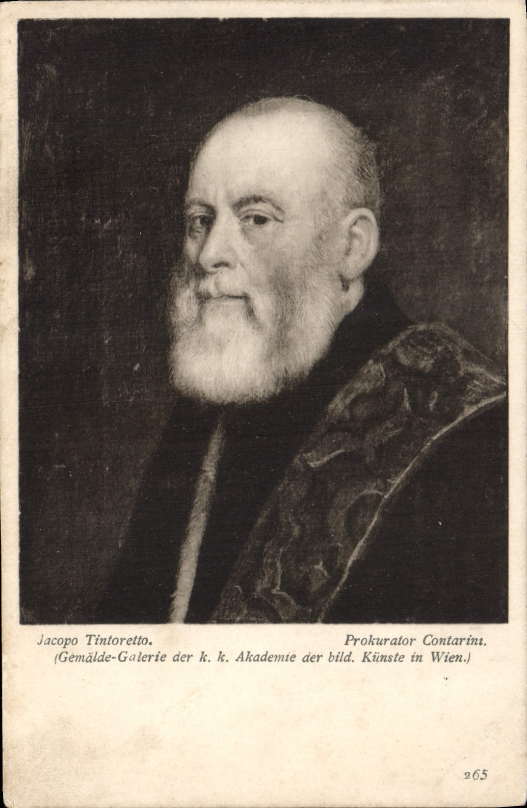 CPA Jacopo Tintoretto Prokurator Contarini Gemalde Galerie der kk Akademie der bild Kunste in Wien 