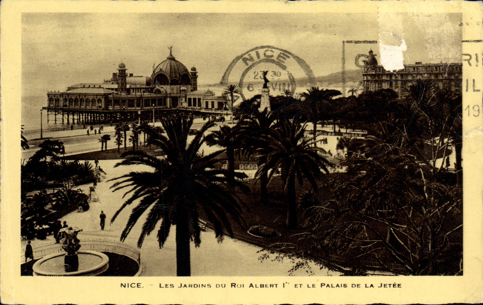 CPA Nice Les Jardins du Roi Albert et le Palais de la Jette