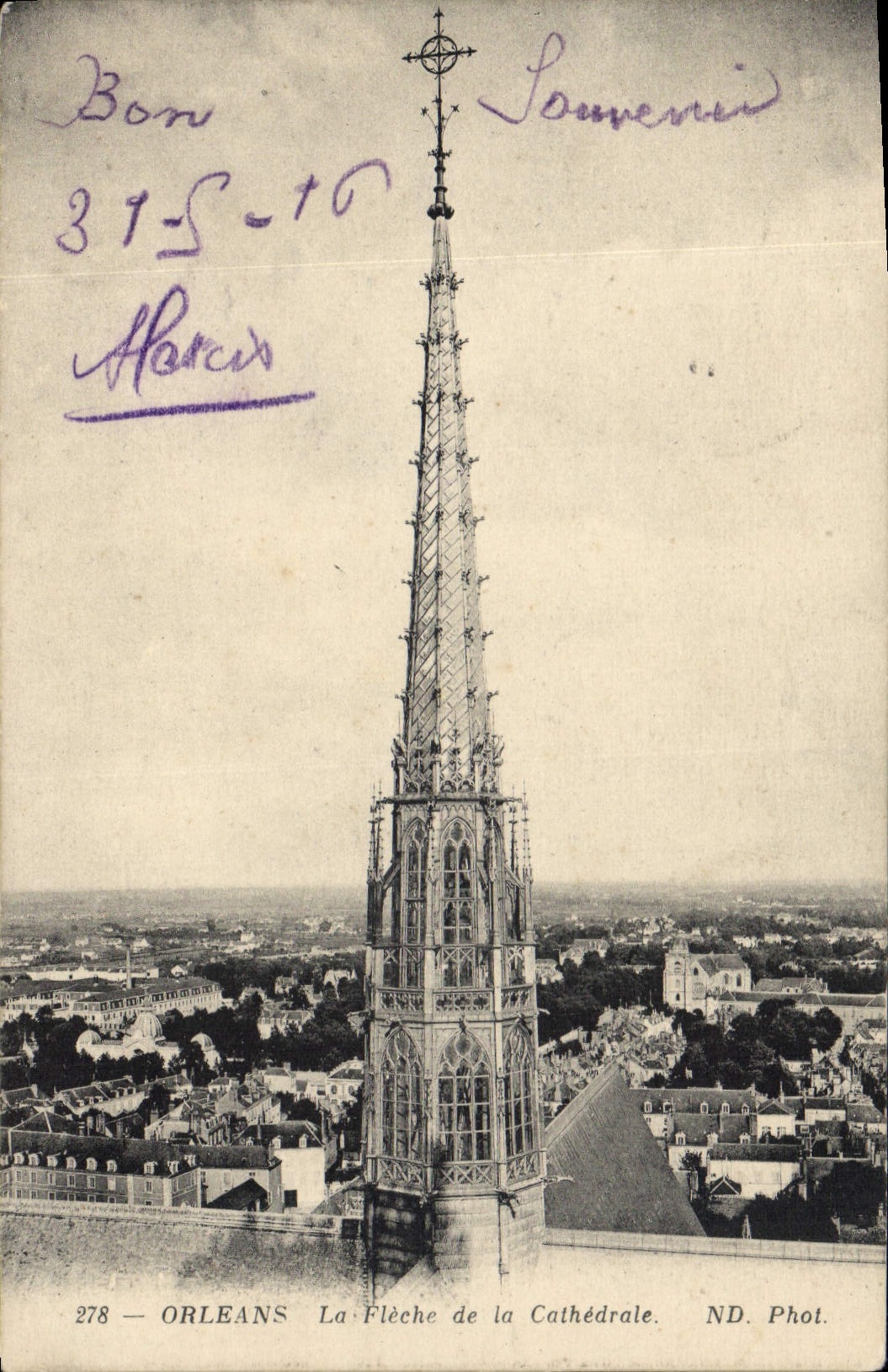 CPA Orleans LA Fleche de la Cathedrale 