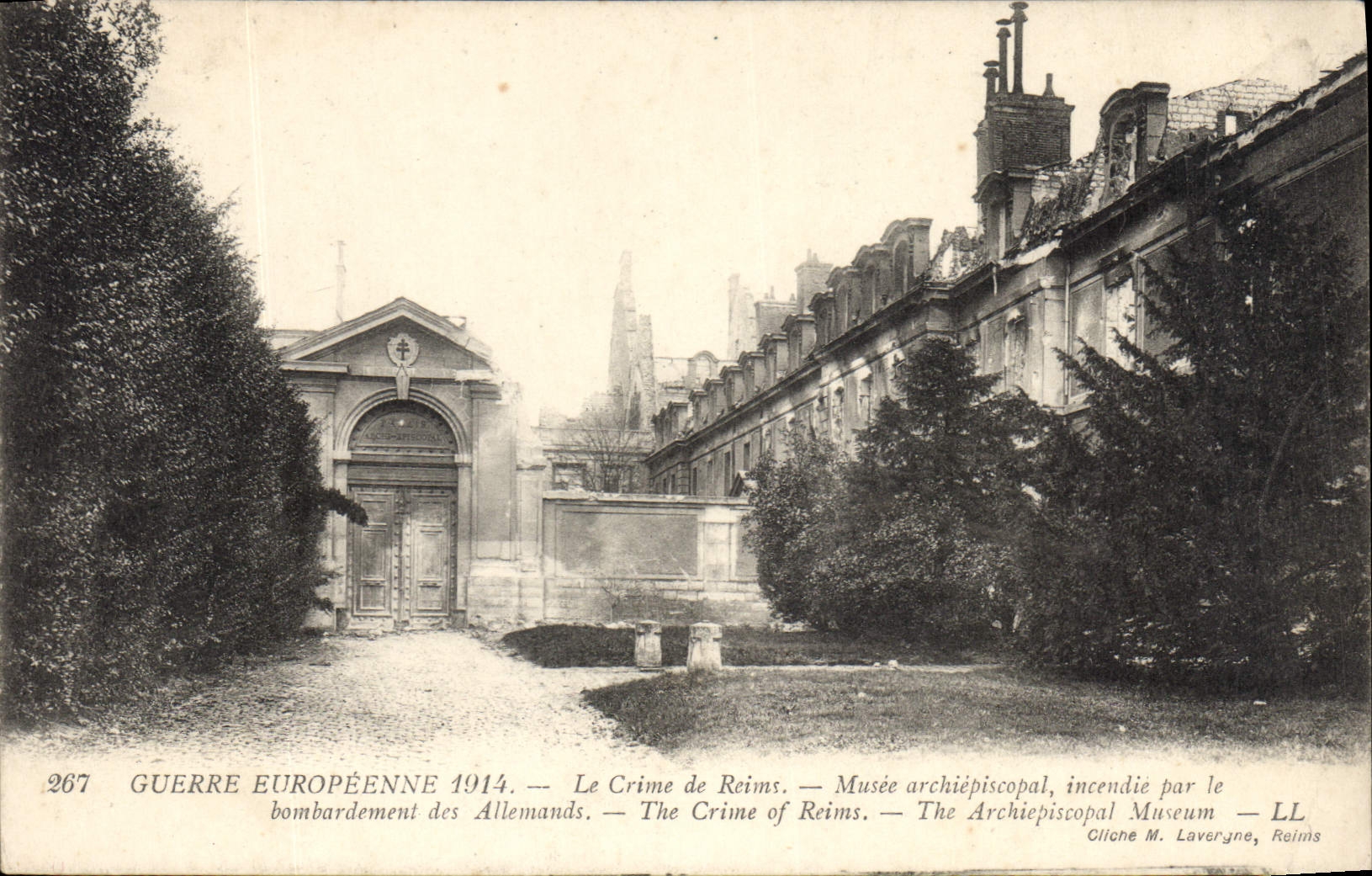 CPA Guerre Europeenne 1914 Le Crime de Reims Musee archiepiscopal