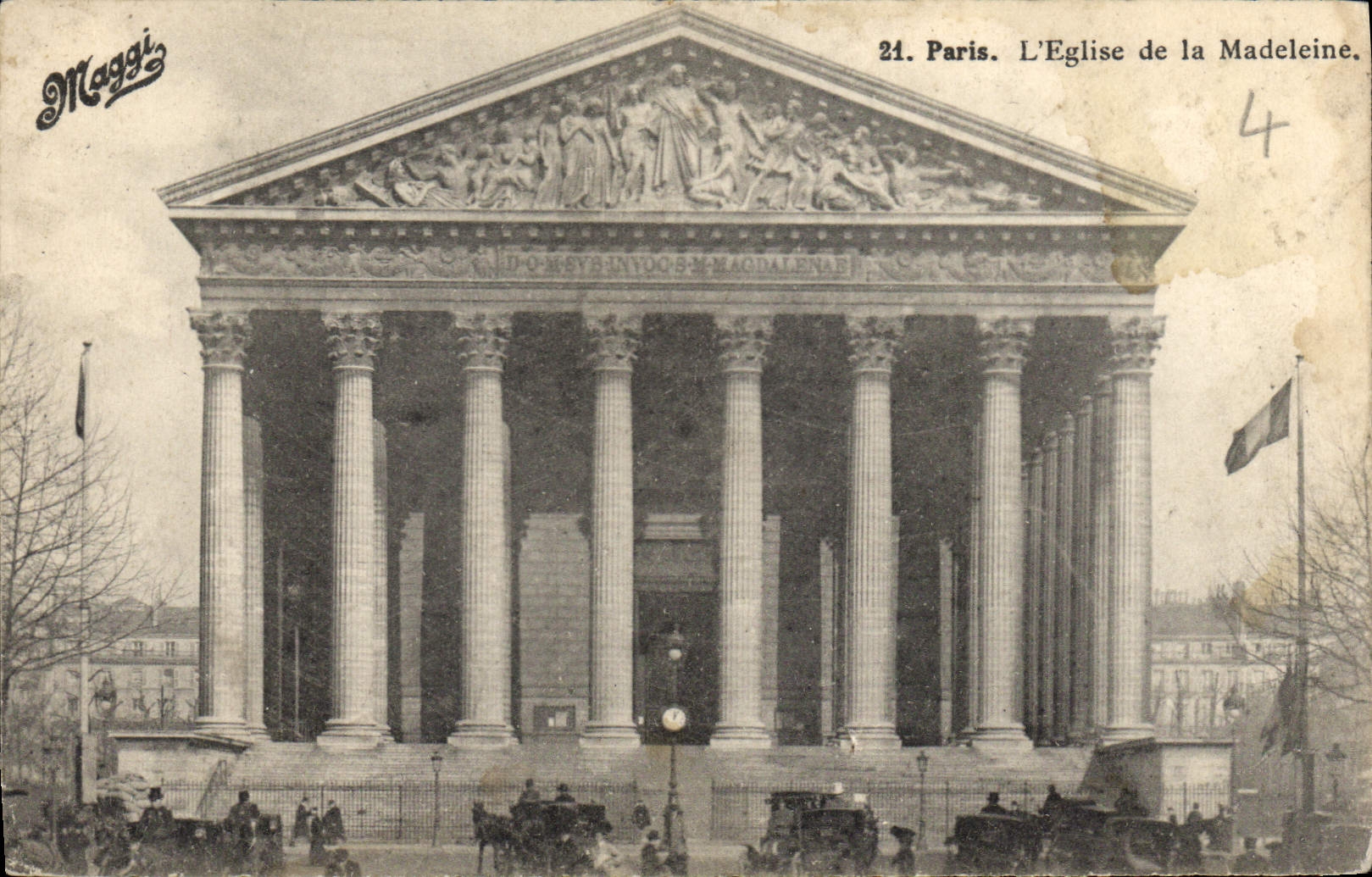 CPA Paris L'Eglise de la Madeleine Publicite Maggi