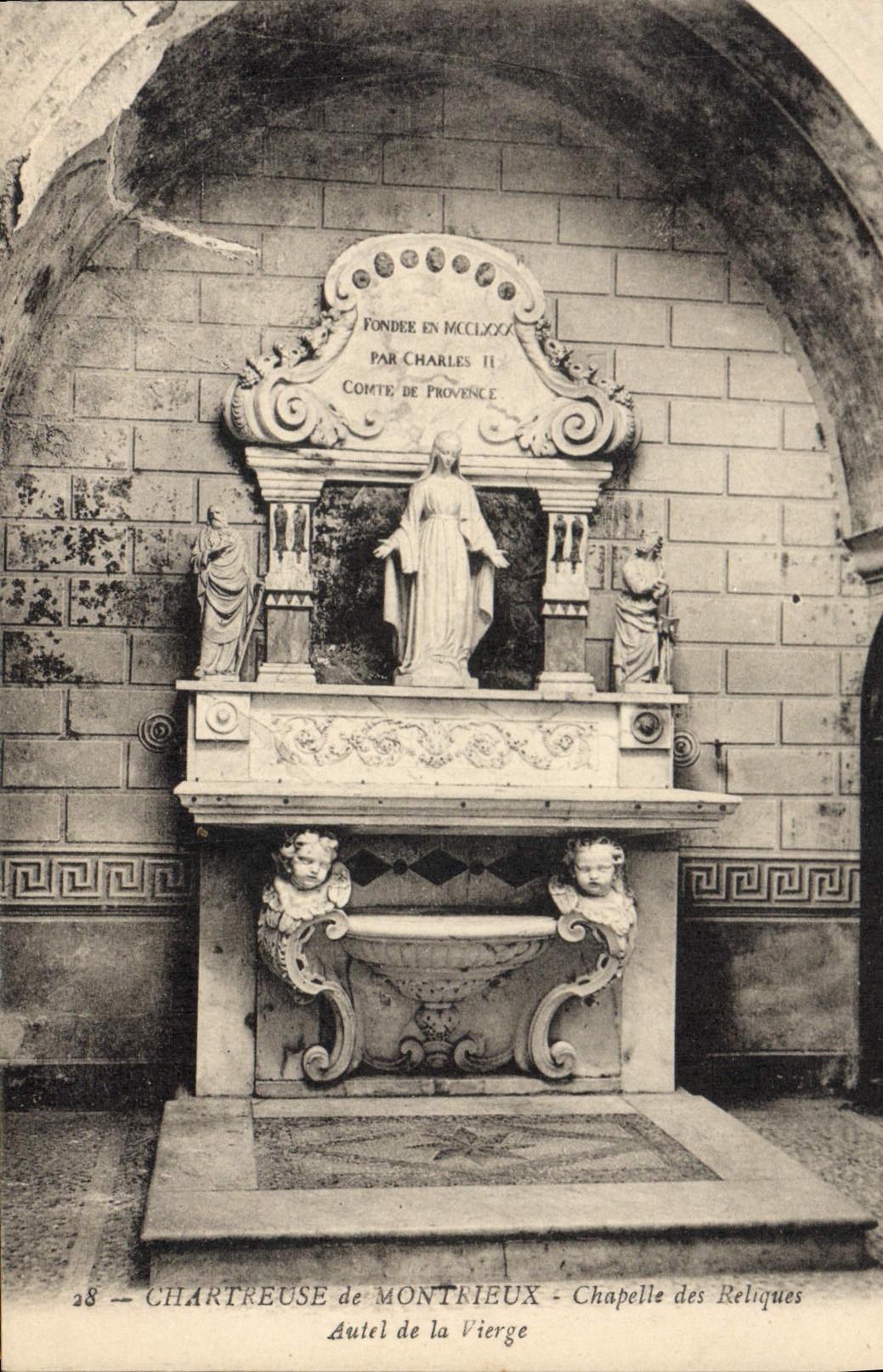 CPA Chartreuse de Montrieux Chapelle des Reliques Autel de la Vierge