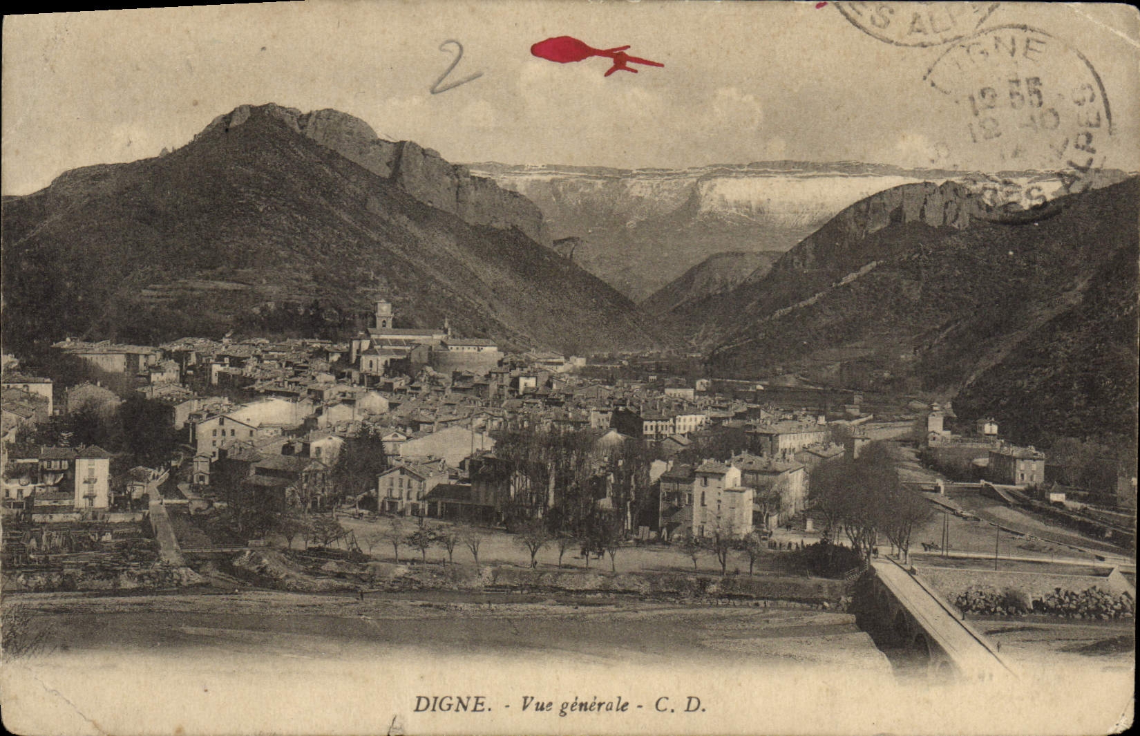 CPA Digne Vue generale