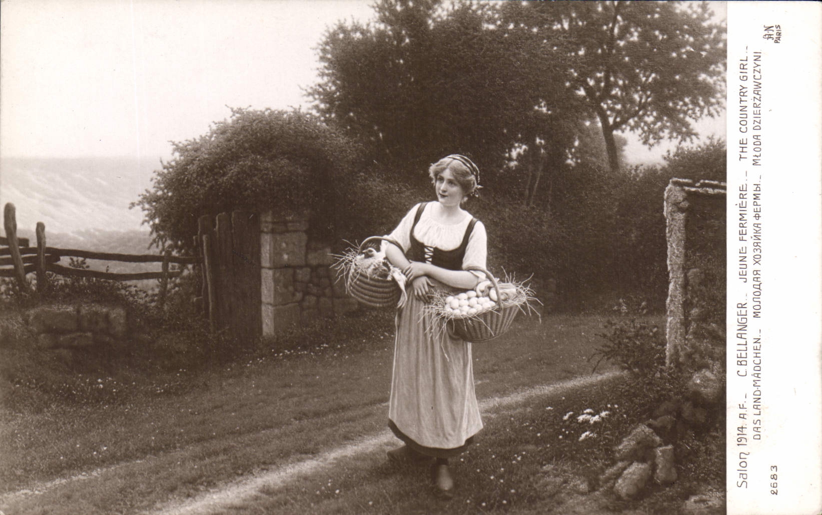 CPA Salon 1914 C Bellanger Jeune Fermiere 