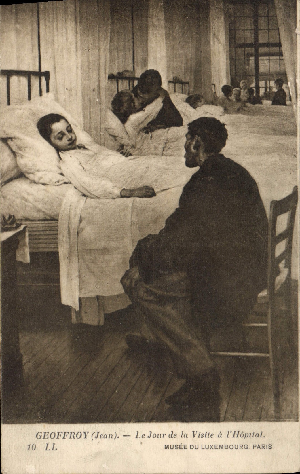 CPA Geoffroy Jean Le Jour de la Visite a l'Hospital 