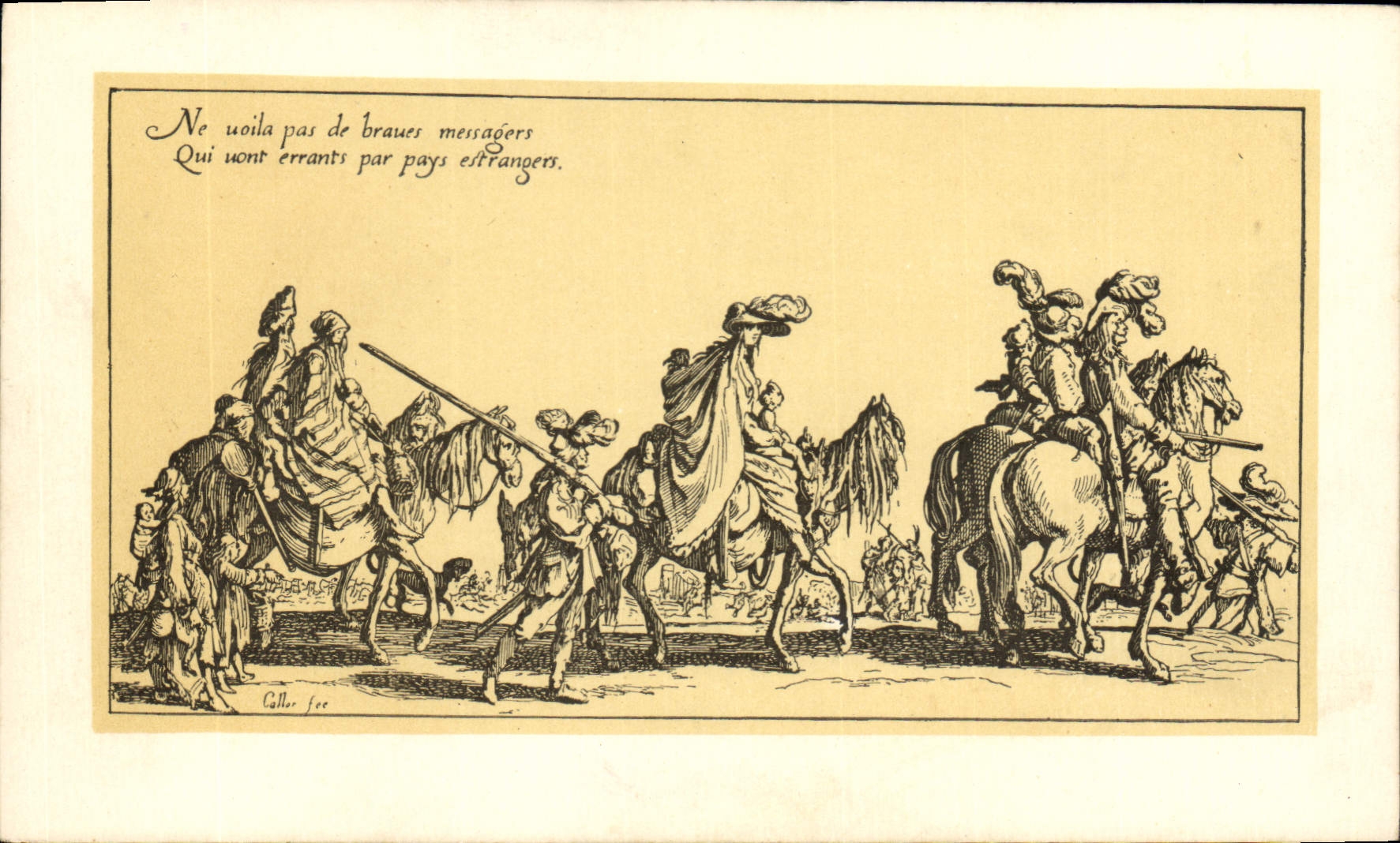 CPA Jacques Callot Les Bohemiens le depart 