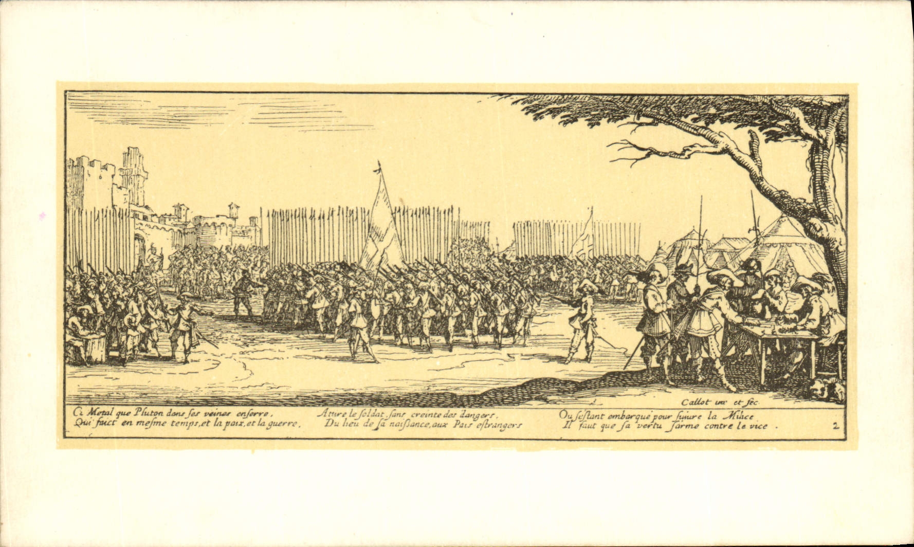 CPA Jacques Callot Les grandes miseres de la guerre l'enrolement des troupes 