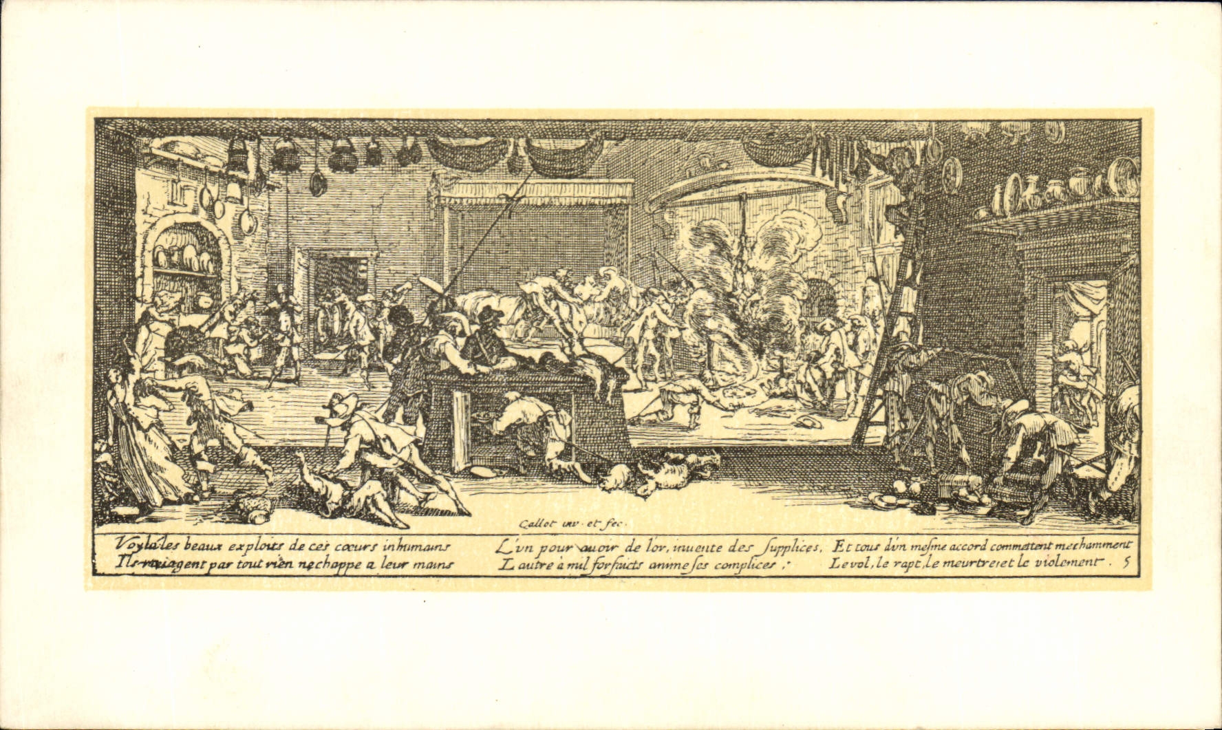 CPA Jacques Callot Les grandes miseres de la guerre le pillage 