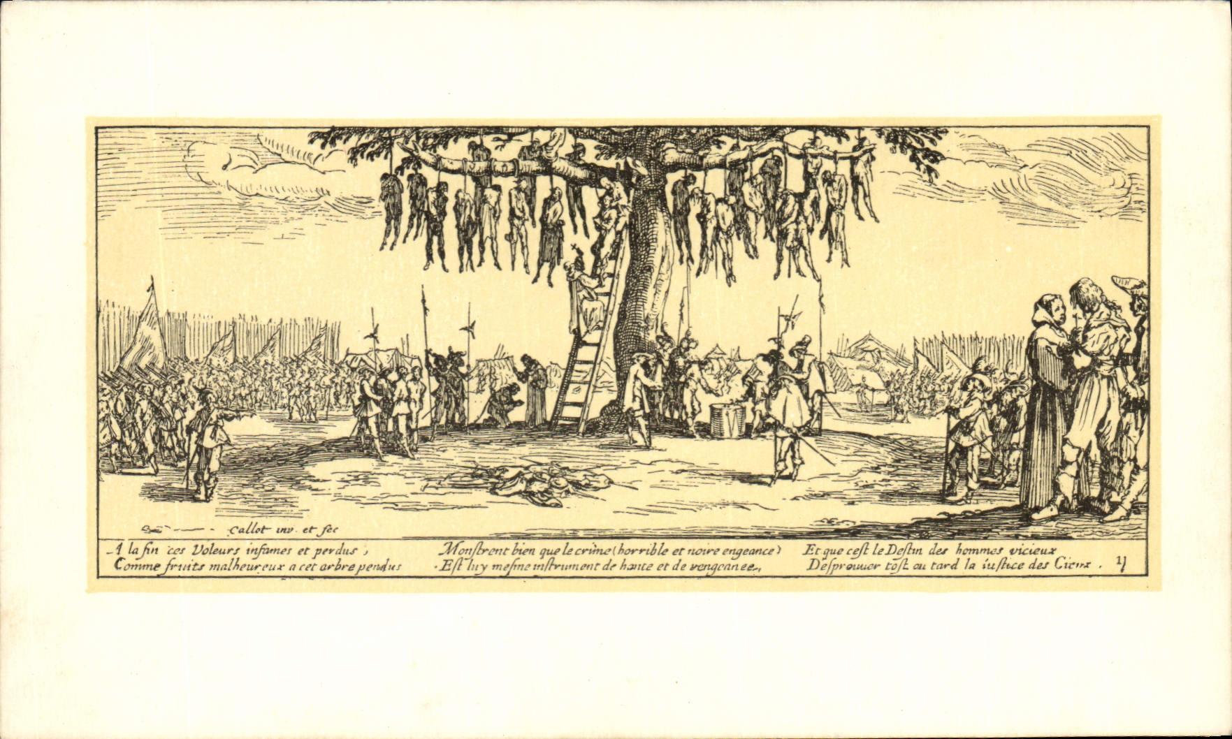 CPA Jacques Callot Les grandes miseres de la guerre la pendaison 