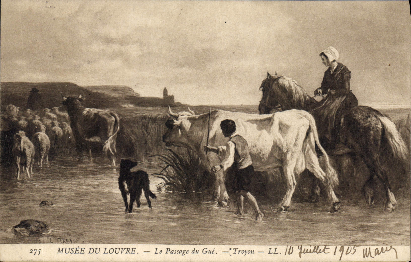 CPA Musee du Louvre Le Passage du Gue 