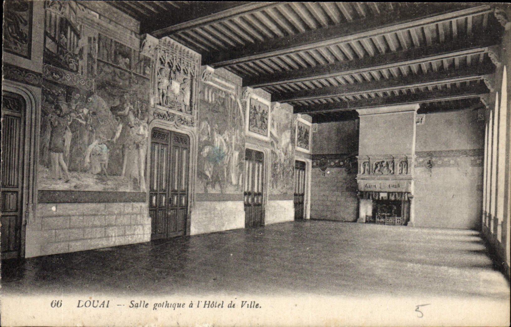 CPA Douai Salle gothique a l'Hotel de Ville 