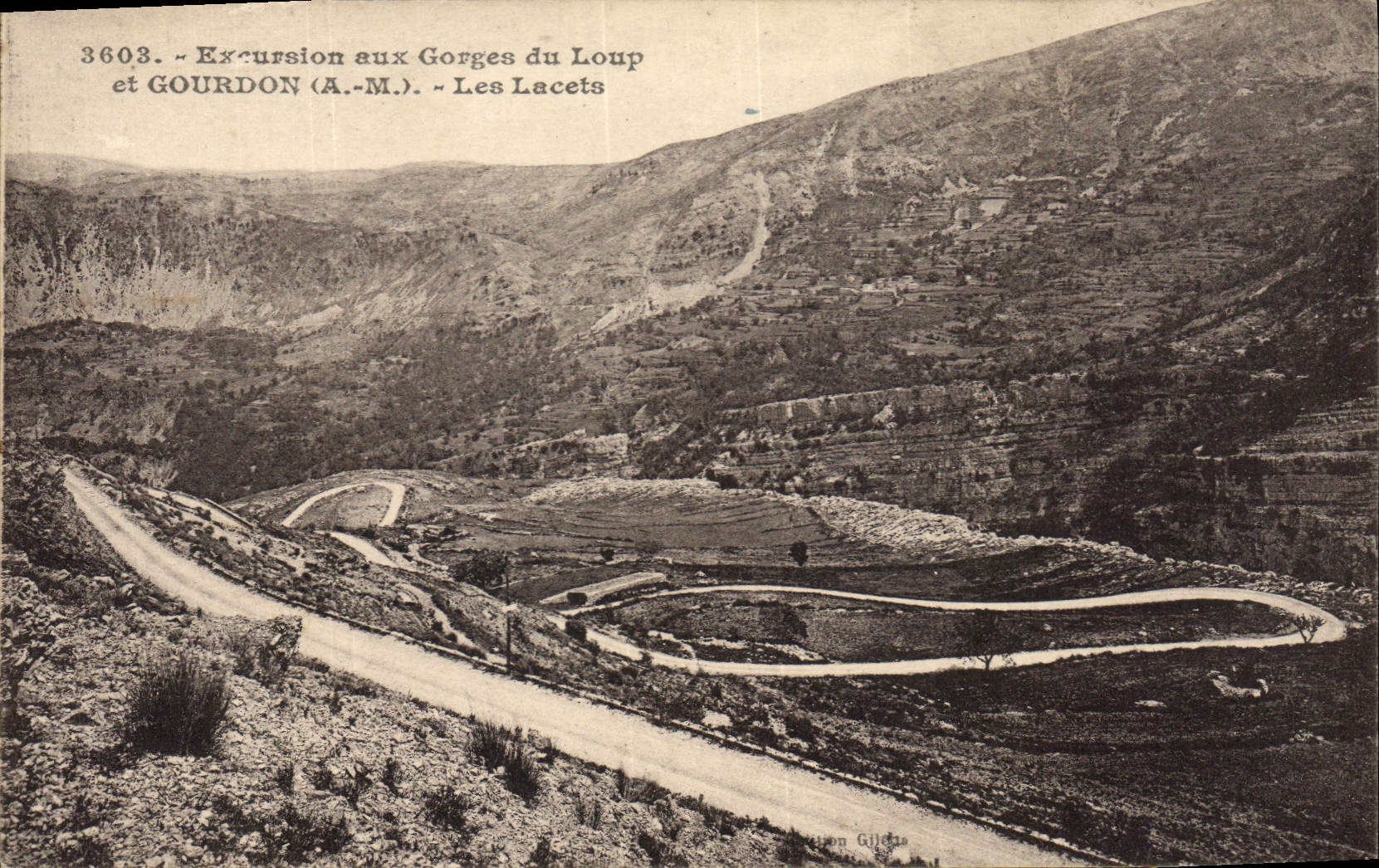 CPA Excursion aux Gorges du Loup et Gourdon Les lacets