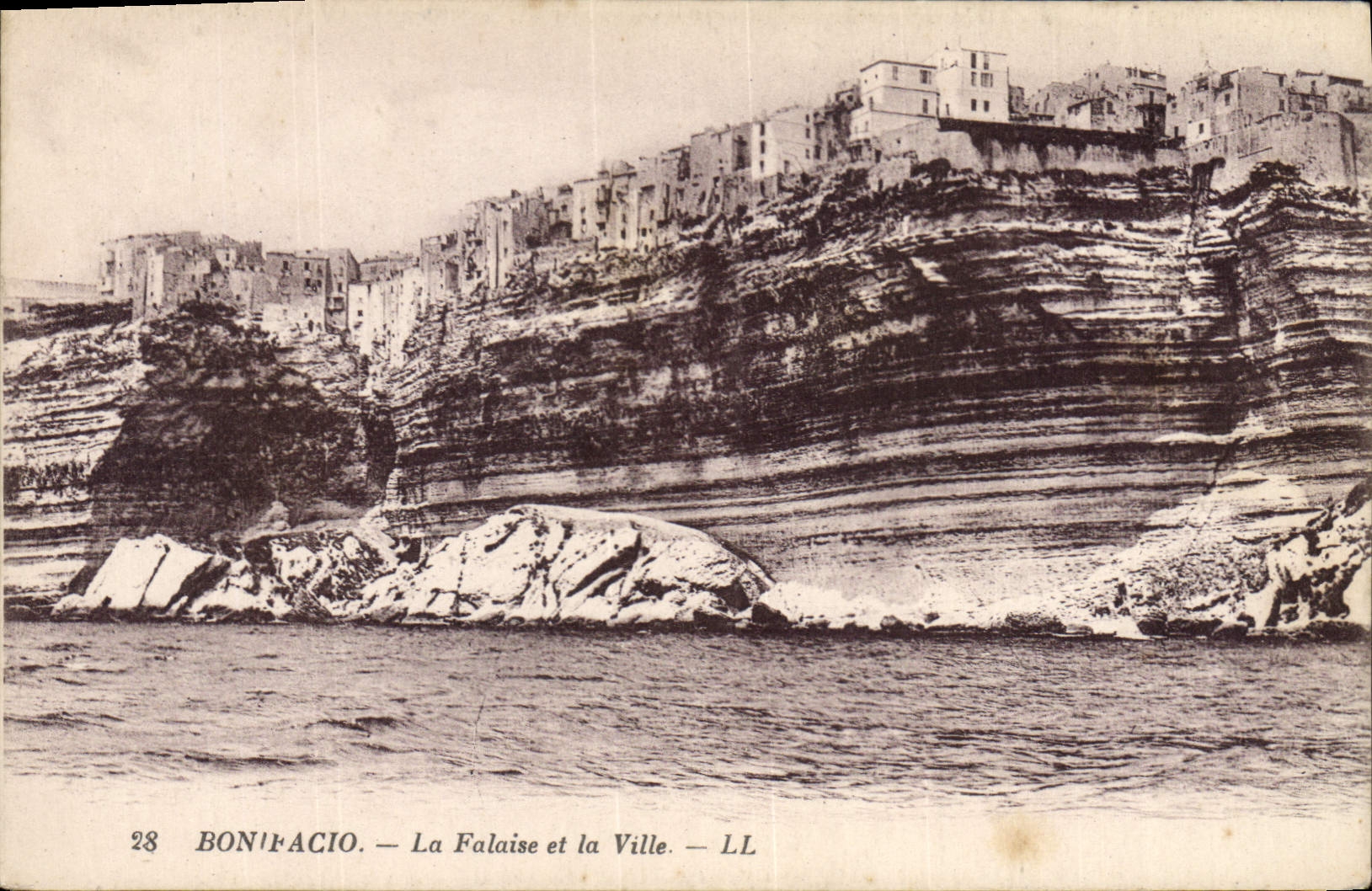 CPA Bonifacio La Falaise et la Ville 
