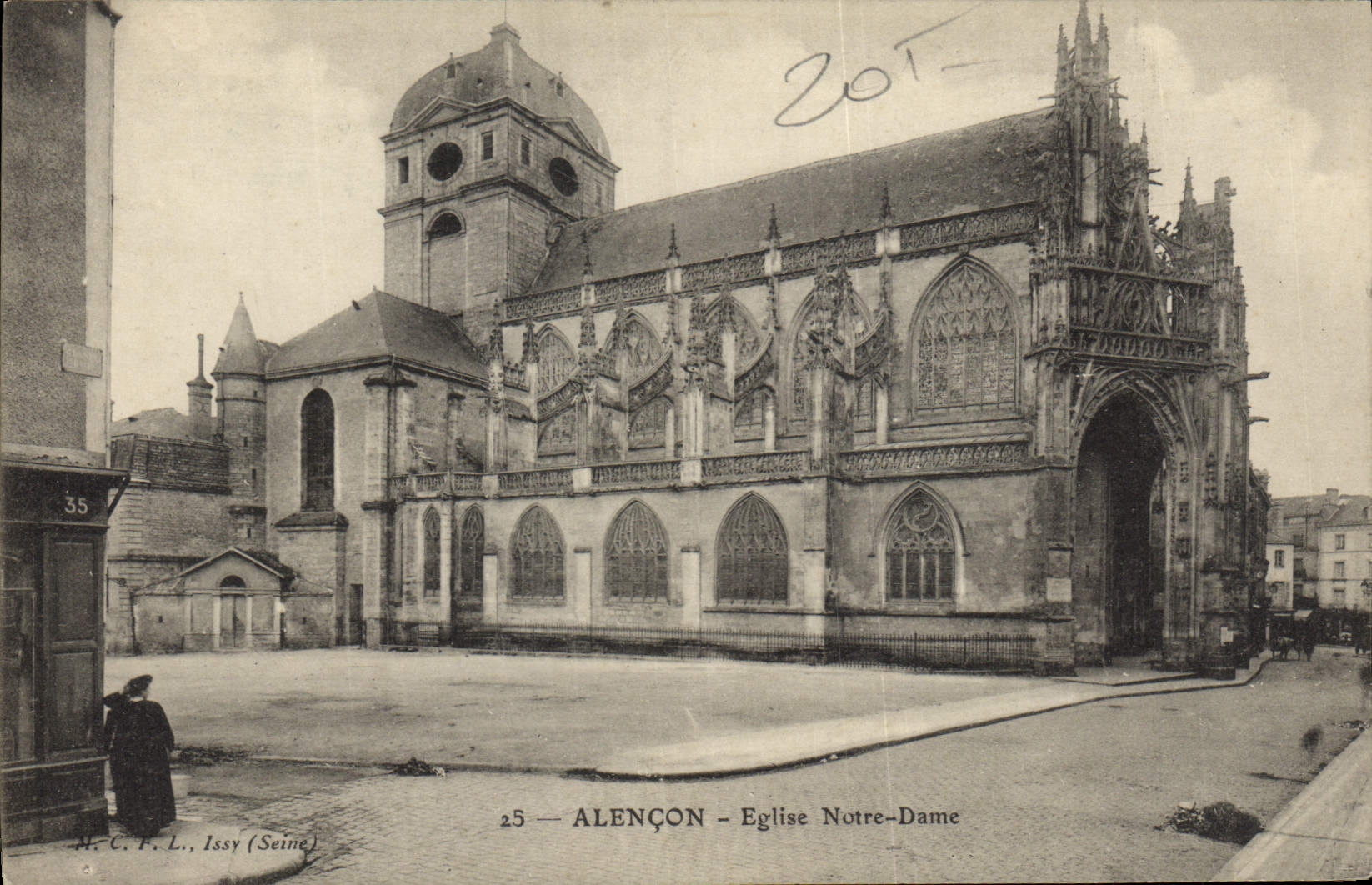 CPA Alencon Eglise Notre Dame 