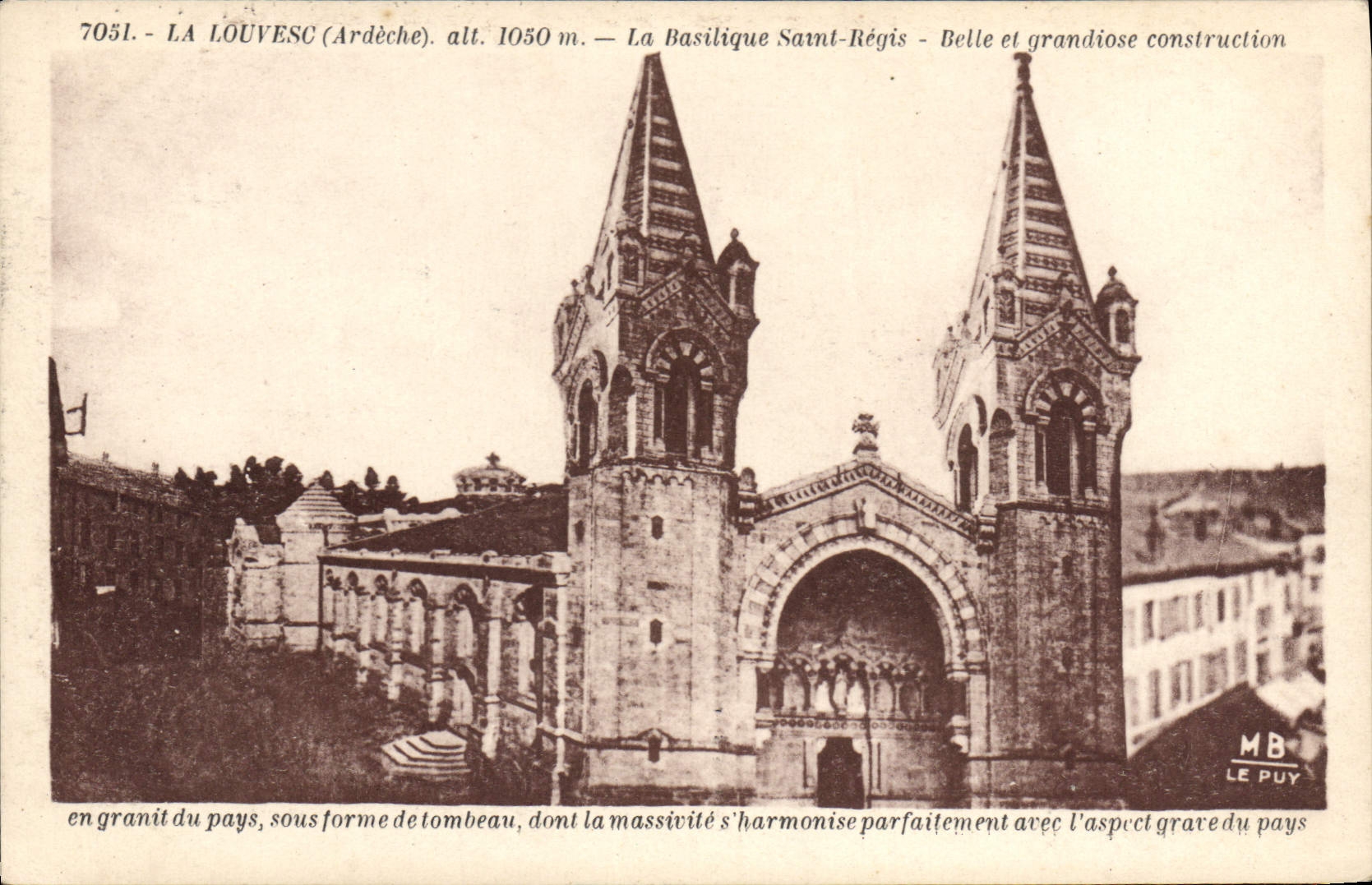 CPA La Louvesc Ardeche alt 1050 m La Basilique Saint Regis