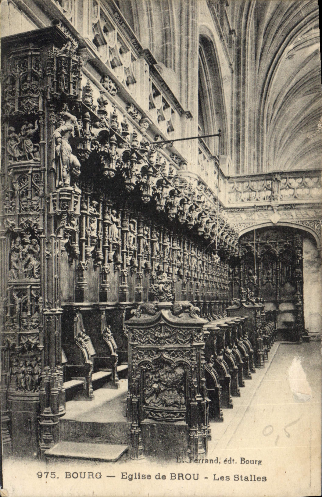 CPA Bourg Eglise de Brou Les Stalles 