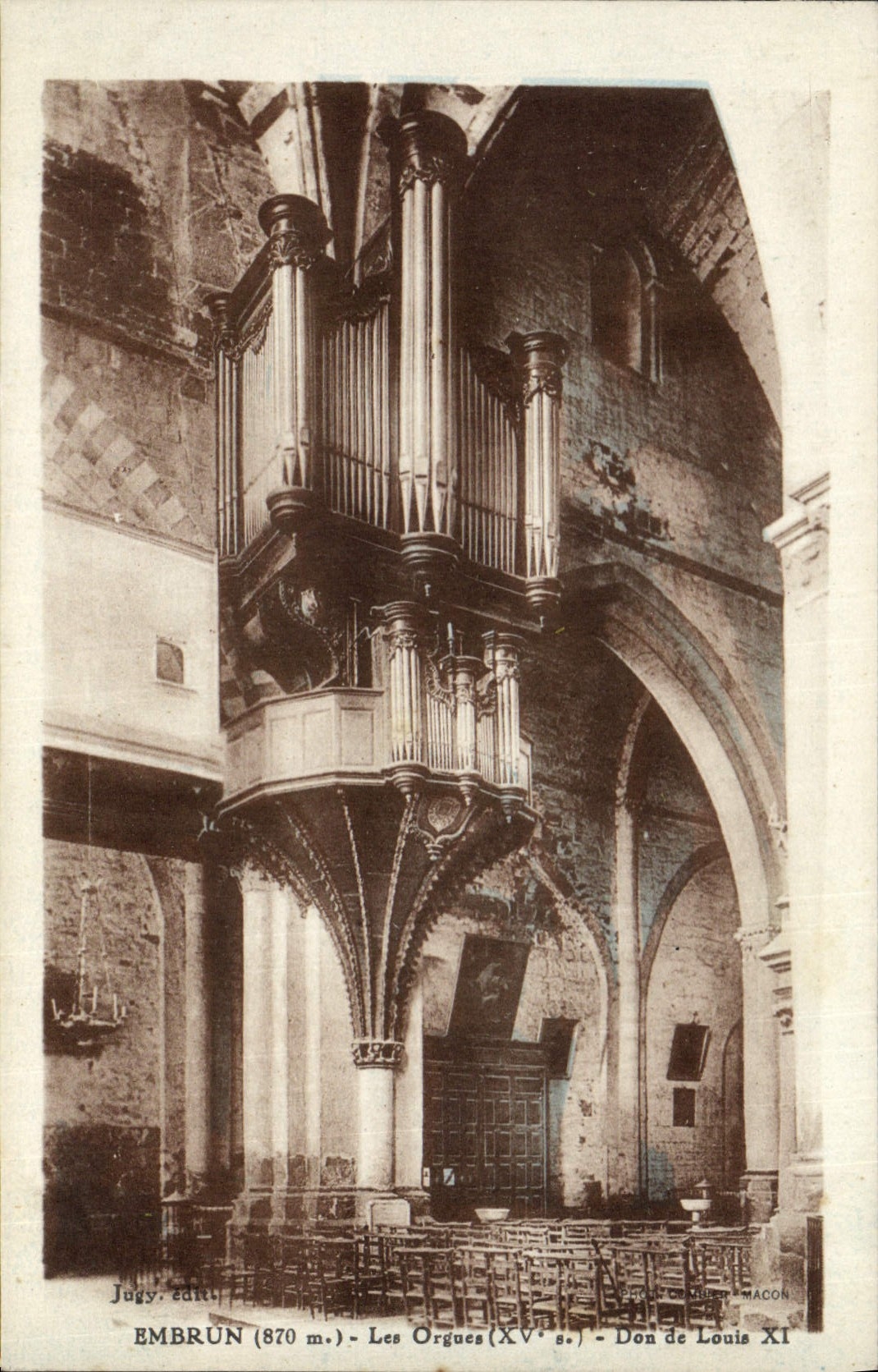 CPA Embrun (870 m) Les Orgues (XVe s) Don de Louis XI orgue
