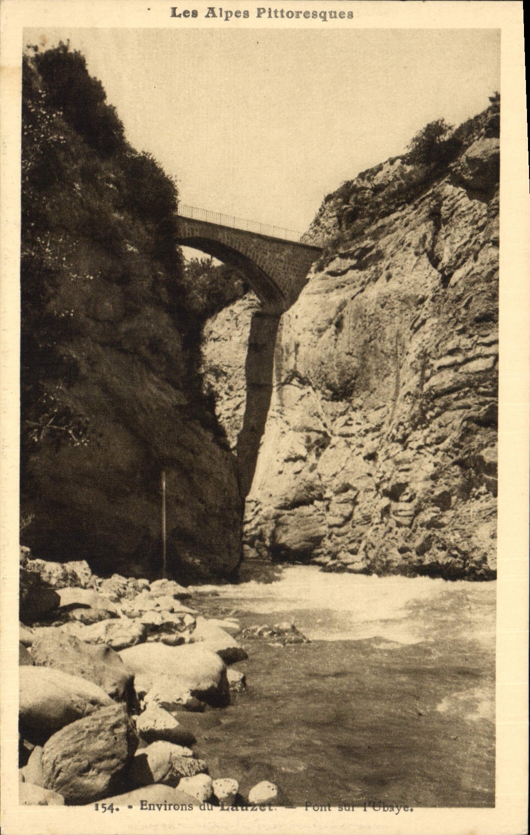 CPA Environs du Lauzet Pont sur l'Abaye Les Alpes pittoresques