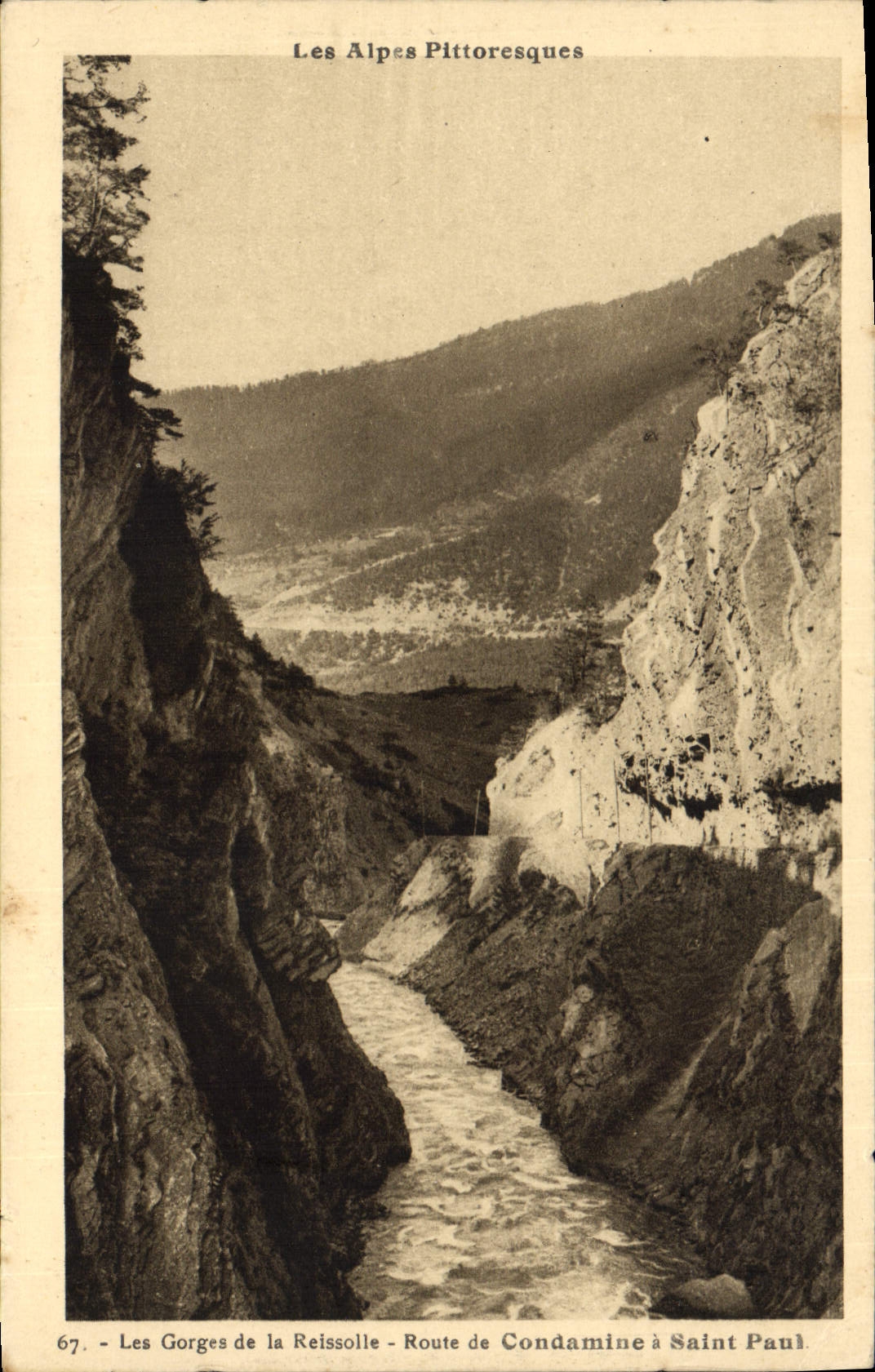 CPA Les Gorges de la Reissolle Route de Condamine a Saint Paul Les Alpes pittoresques