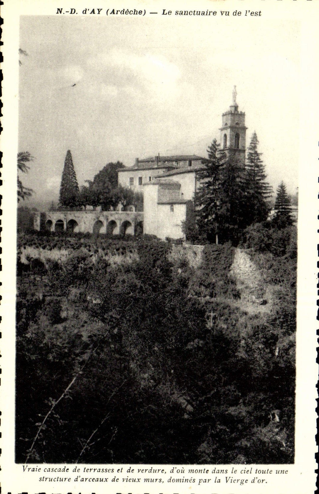 CPA N D d'Ay (Ardeche) Le sanctuaire vu de l'est
